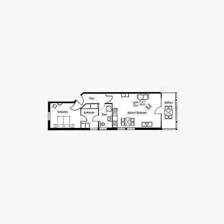 Appartement Duenenpark - Komfort Mit 1 Schlafzimmer Und Balkon Im Obergeschoss 225